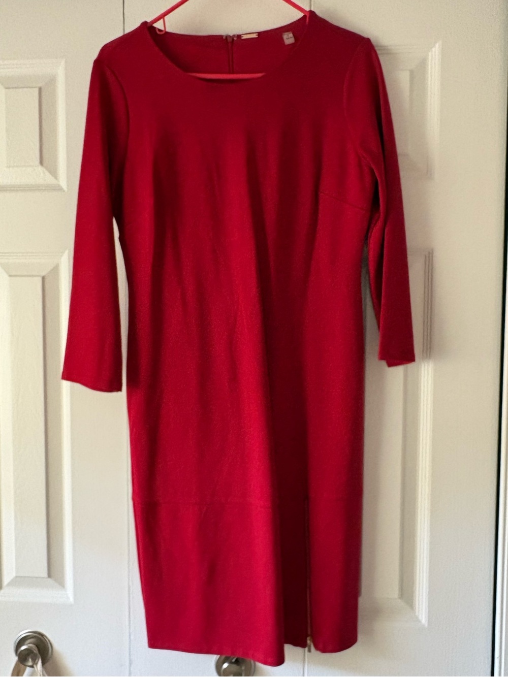 Tahari Midi Dress with Three-Quarter and Sleeves with gold zipper size 8